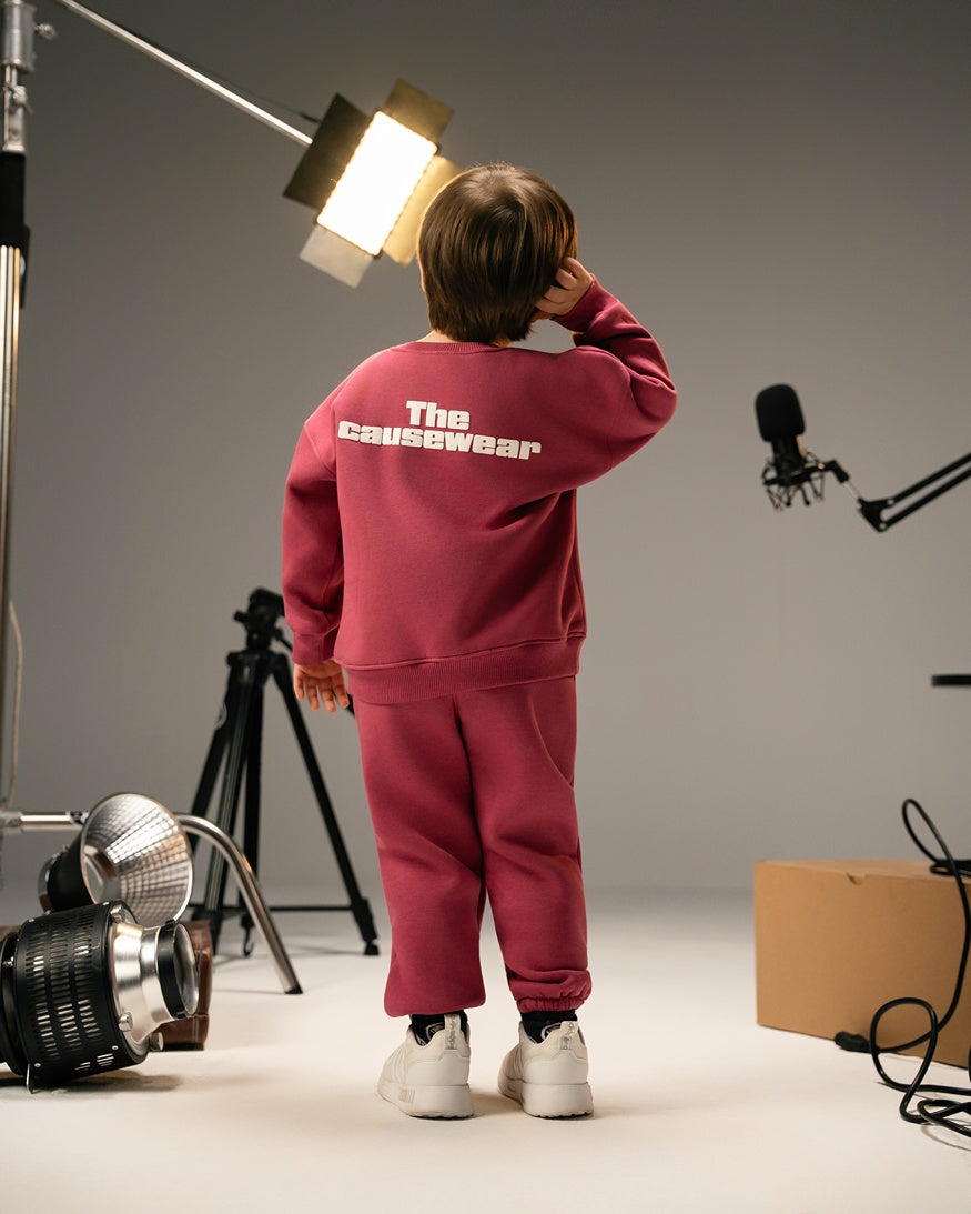 Maroon Pink Sweatpants Secondary image