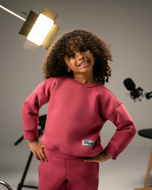 Maroon Pink Melton Set